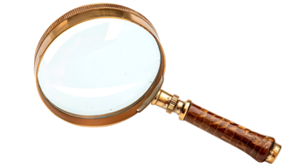 Magnifying glass isolated on transparent background
