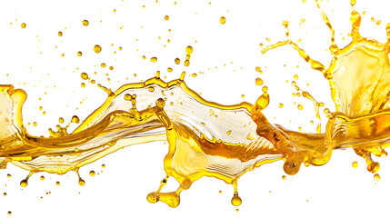 Fototapeta premium Oil splash isolated on transparent background