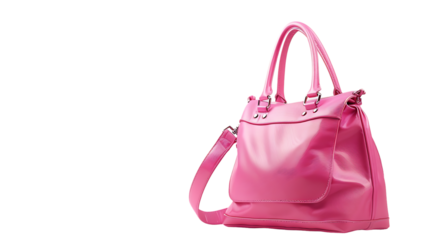 pink female bag isolated on transparent background