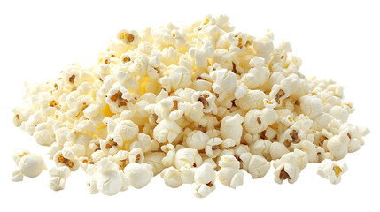 popcorn pile or heap isolated on transparent background