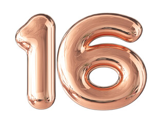 Rose Gold number 16