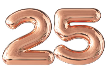 Rose Gold number 25