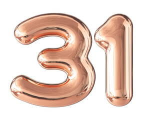 Rose Gold number 31