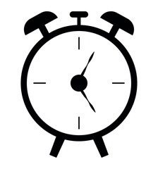 Top modern Alarm clock vector illustration customizable icon for web and mobile interfaces.