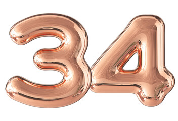 Rose Gold number 34