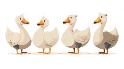 Fototapeta premium 2d illustration of an isolated duck farm icon with a sleek and modern design