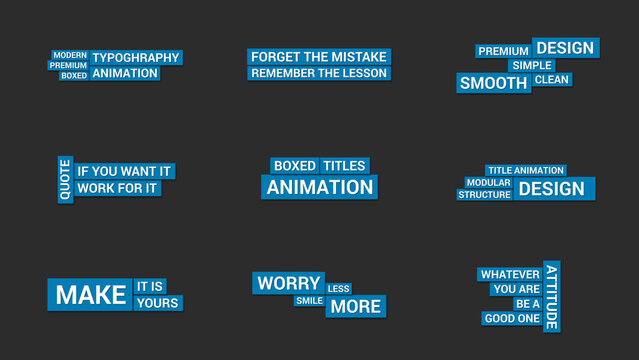 Boxed Kinetic Typography