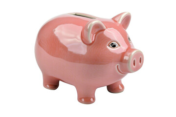 Obraz premium High-quality image of a pink piggy bank. Perfect for concepts of saving money, finance, banking, and investment. Isolated on transparent background.