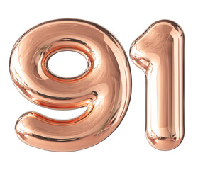 Rose Gold number 91