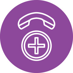 Obraz premium Emergency line circle icon