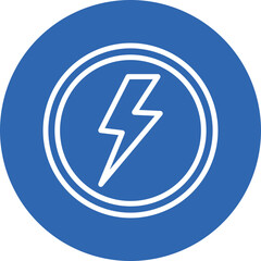 Electricity line circle icon