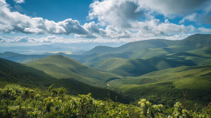 Naklejka premium Scenic view of Garden Route National Park in Western Cape, South Africa