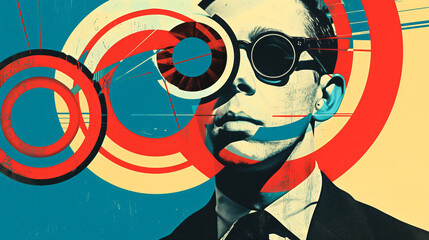 Fototapeta premium Eye-catching flyer for a gallery exhibition, using Bauhaus design principles to highlight the innovative artwork on display