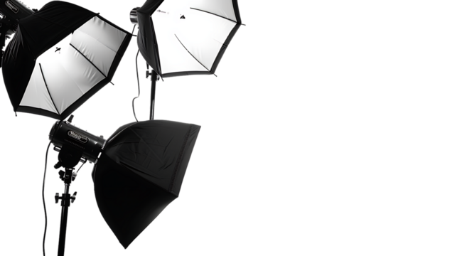 Studio lighting isolated on transparent background