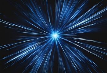 Fototapeta premium Neon Symphony: A Dazzling Display of Blue and White Lights Dancing Against a Dark Canvas