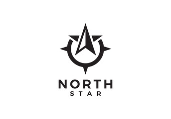 simple creative north star logo vector icon design