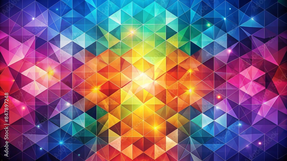 Aufkleber colorful abstract geometric pattern with triangular shapes