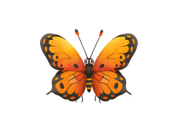 Fototapeta premium Orange Butterfly with Black Spots on its Wings