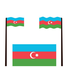 vector illustration of Azerbaijan flag sign symbol