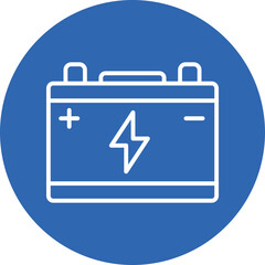 Accumulator line circle icon