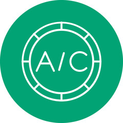 Obraz premium Air conditioning line circle icon