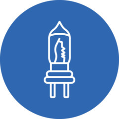 Lamp line circle icon