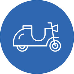 scooter line circle icon