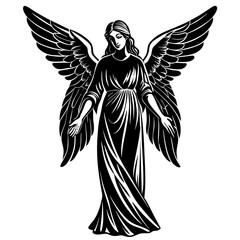 angel vector silhouette illustration svg file