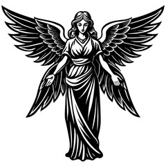 angel vector silhouette illustration svg file