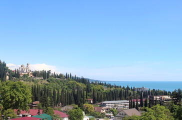 View of the city of New Athos. Abkhazia