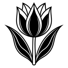 tulip vector silhouette illustration svg file
