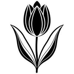 tulip vector silhouette illustration svg file
