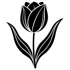tulip vector silhouette illustration svg file