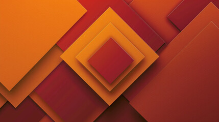 Orange and Burgundy square shape background presentation design
