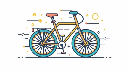 Fototapeta premium Icon depicting a bicycle