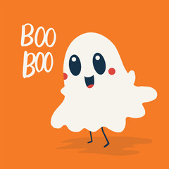 Halloween Vector illustration with ghost
