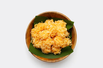 Thai crispy flossy sweet Eggs floss (Foi Thong Krob)