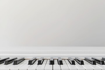 A Symphony of Silence: Piano Keys Await the Touch of a Musician