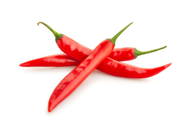 long chili pepper path isolated on white