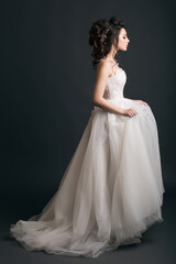 young beautiful stylish woman, bride, bridal fashion