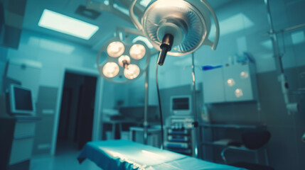 Modern operating room in a contemporary medical clinic