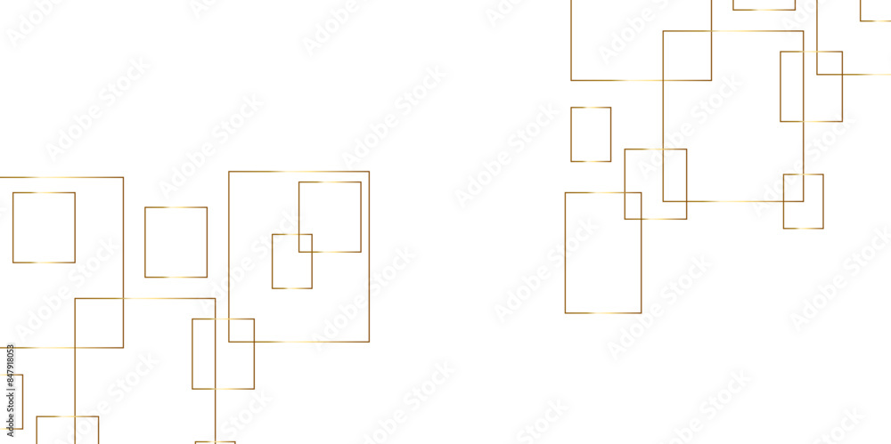 Poster mondrian style of diagonal square pattern vector. design geometric tile gold on black background. mo
