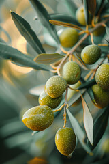 Olives Close-Up in Morning Light