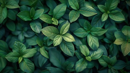 Green leafs nature background