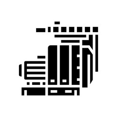 pressing wood pellets glyph icon vector. pressing wood pellets sign. isolated symbol illustration