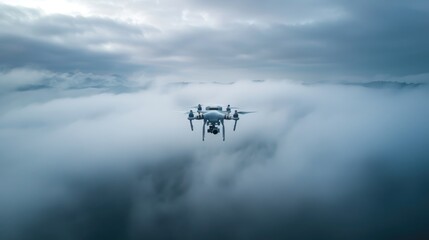 Cloudy sky seen from a drone