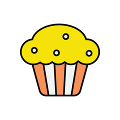 Muffin vector icon