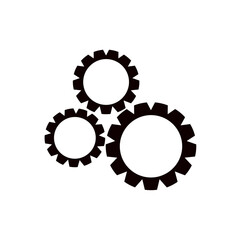 Gear wheels black icon
