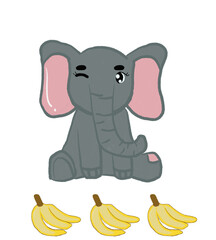 elephant and banana