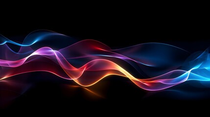Mesmerizing Fluid Waves of Vibrant Colors and Energetic Digital Art Backdrop